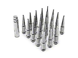 Chrome Spike Lug Nut Kit; 1/2-Inch x 20; Set of 23 (76-18 Jeep CJ5, CJ7, Wrangler YJ, TJ & JK)
