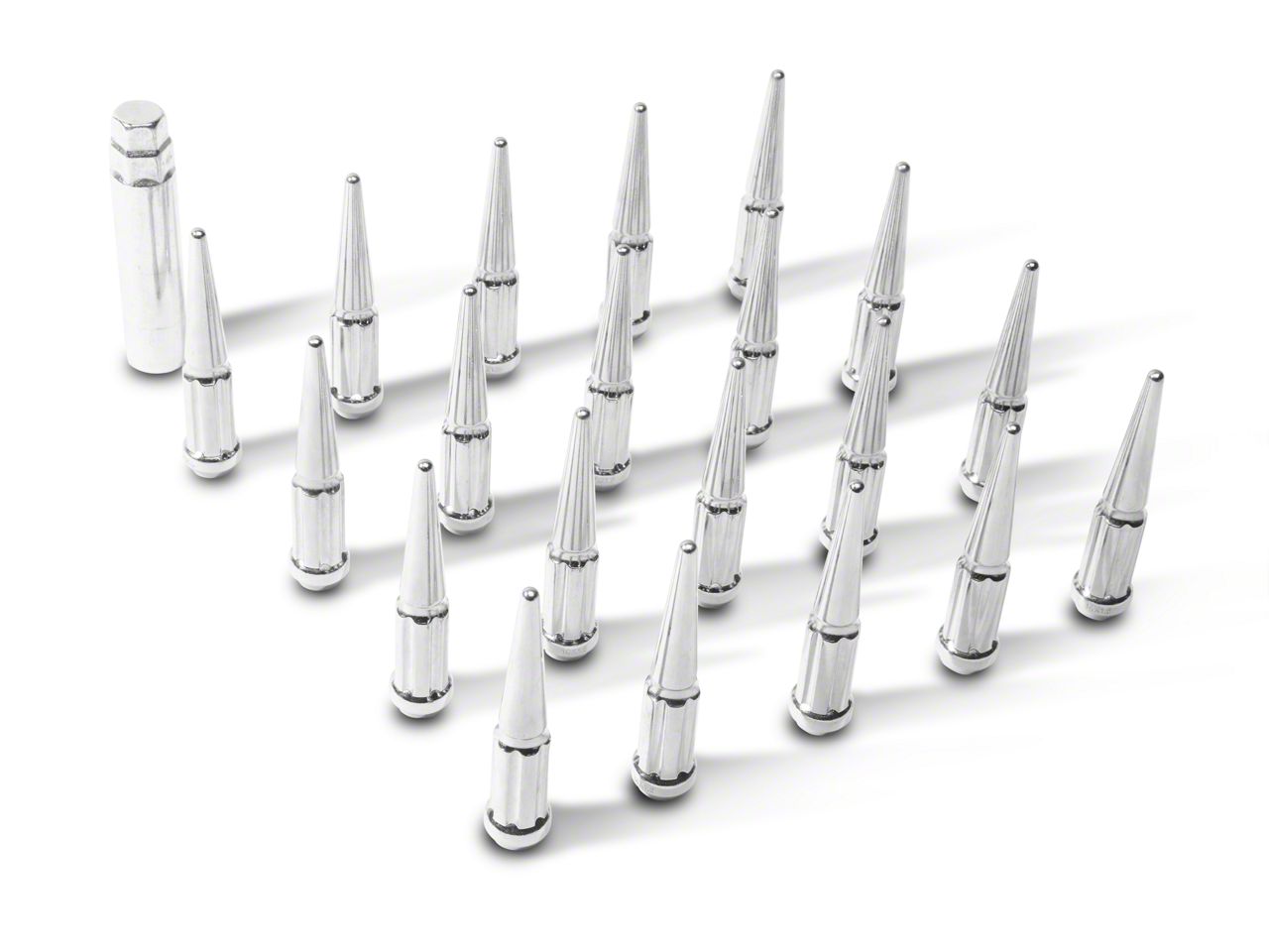 ■よっち■ Jeep Wrangler Black 6-Spline Lug Nut Kit; 14mm x 1.5; Set of