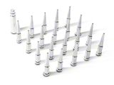 Chrome Spike Lug Nut Kit; 14mm x 1.5; Set of 20 (18-26 Jeep Wrangler JL)