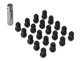 Black 6-Spline Lug Nut Kit; 14mm x 1.50; Set of 20 (20-25 Jeep Gladiator JT)