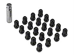 Black 6-Spline Lug Nut Kit; 14mm x 1.50; Set of 20 (20-25 Jeep Gladiator JT)