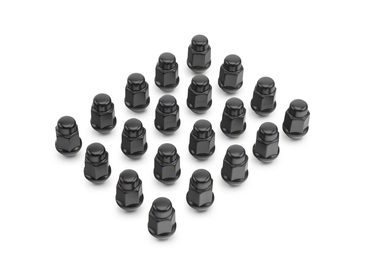 Jeep Gladiator Black Acorn Lug Nut Kit; 3/4Inch; Set of 20 (2024 Jeep Gladiator JT) Free