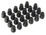Black Acorn Lug Nut Kit; 13/16-Inch; Set of 23 (18-25 Jeep Wrangler JL)