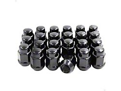 Black Acorn Lug Nut Kit; 13/16-Inch; Set of 23 (18-24 Jeep Wrangler JL)