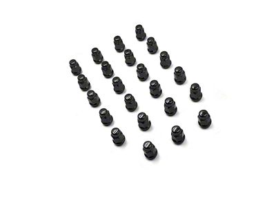 Black Acorn Lug Nut Kit; 3/4-Inch; Set of 23 (18-25 Jeep Wrangler JL)