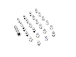 Chrome 6-Spline Lug Nut Kit; 14mm x 1.5; Set of 23 (18-26 Jeep Wrangler JL)