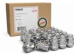 Chrome Acorn Lug Nut Kit; 13/16-Inch; Set of 23 (76-18 Jeep CJ5, CJ7, Wrangler YJ, TJ & JK)