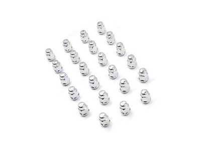Chrome Acorn Lug Nut Kit; 13/16-Inch; Set of 23 (18-25 Jeep Wrangler JL)