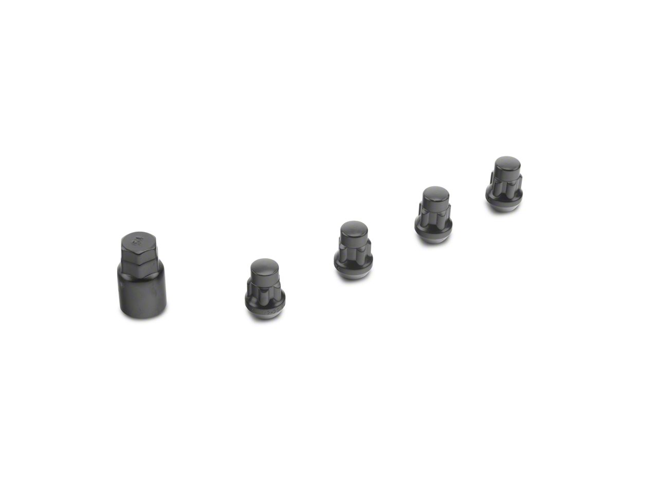 Jeep Wrangler Locks with Key for Black Acorn Lug Nuts; 1/2Inch x 20