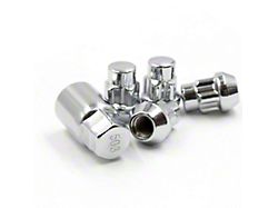 Locks with Key for Chrome Acorn Lug Nuts; 1/2-Inch x 20 (76-18 Jeep CJ5, CJ7, Wrangler YJ, TJ & JK)