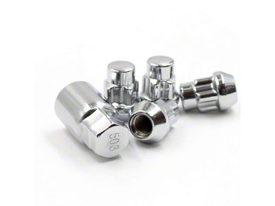 Locks with Key for Chrome Acorn Lug Nuts; 1/2-Inch x 20 (76-18 Jeep CJ5, CJ7, Wrangler YJ, TJ & JK)
