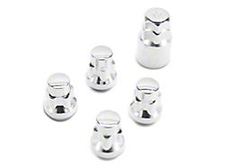 Locks with Key for Chrome Acorn Lug Nuts; 14mm x 1.5 (18-25 Jeep Wrangler JL)