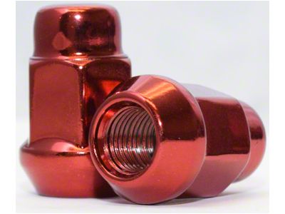 Red Acorn Lug Nut Kit; 3/4-Inch; Set of 20 (87-18 Jeep Wrangler YJ, TJ & JK)