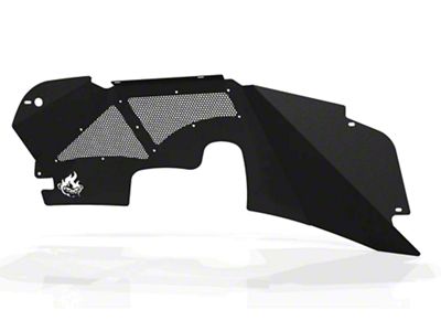 CrawlTek Revolution Front Inner Fenders; Black (07-18 Jeep Wrangler JK)