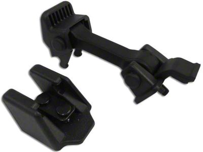 Hood Catch Kit; Black (07-18 Jeep Wrangler JK)