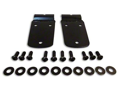 Hood Hinges; Black (97-06 Jeep Wrangler TJ)