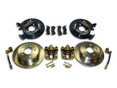 Dana 35 Rear Axle Disc Brake Conversion Kit without Parking Brake Cables (97-06 Jeep Wrangler TJ w/o ABS)