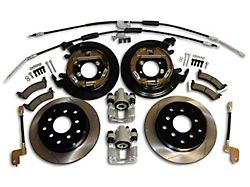 Dana 35 Rear Axle Disc Brake Conversion Kit with Slotted Rotors (97-06 Jeep Wrangler TJ w/o ABS)