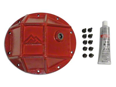 Dana 35 Rear Axle Heavy Duty Rear Differential Cover; Red (87-07 Jeep Wrangler YJ, TJ & JK)