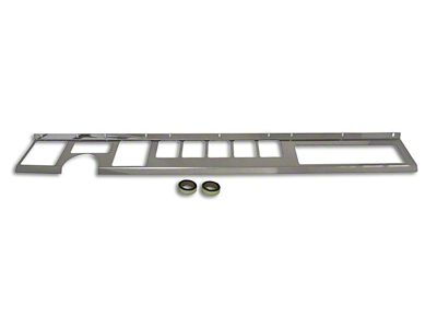 Dash Overlay; Stainless (87-95 Jeep Wrangler YJ)