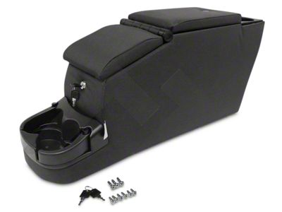 Deluxe Dual Locking Center Console; Black Denim (76-95 Jeep CJ7 & Wrangler YJ)