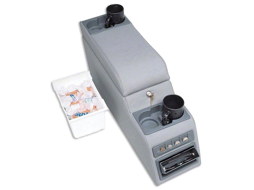 Jeep Wrangler Deluxe Locking Center Console; Gray (7695 Jeep CJ5, CJ7