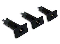 Door Pin Insert Kit; Dark Gray (87-06 Jeep Wrangler YJ & TJ w/ Half Doors)