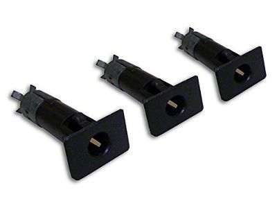 Door Pin Insert Kit; Dark Gray (87-06 Jeep Wrangler YJ & TJ w/ Half Doors)