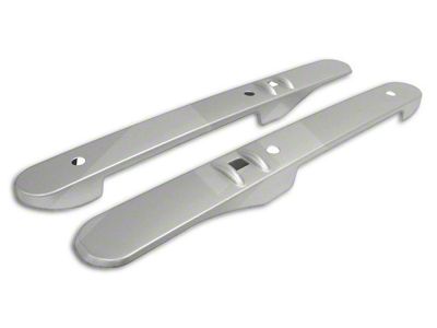 Front Interior Door Accent Set; Brushed Silver (07-10 Jeep Wrangler JK w/ Power Windows)
