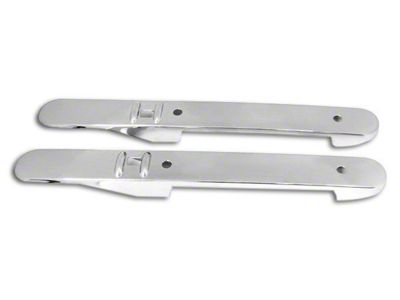 Front Interior Door Accent Set; Chrome (07-10 Jeep Wrangler JK w/ Power Windows)