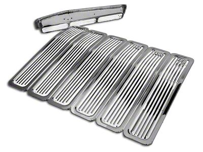 Grille Inserts, Chrome (97-06 Jeep Wrangler TJ)