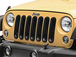 Grille Inserts; Black (07-18 Jeep Wrangler JK, Excluding Special Editions)
