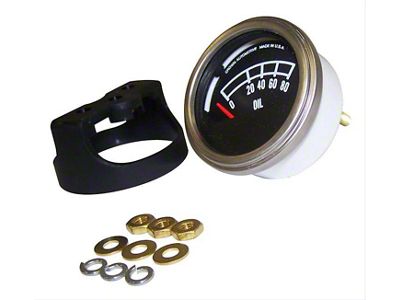 Engine Oil Pressure Gauge; with 4 Threaded Studs on Gauge (76-78 Jeep CJ7; 76-78 CJ5)