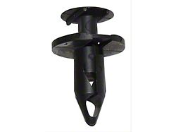 Fender Flare Clip; Black Plastic; Push-In; at Grille (07-24 Jeep Wrangler JK & JL)