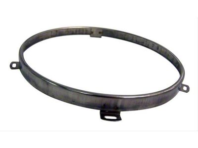 Headlight Bezel; Stainless Steel Retainer; Left or Right Front (07-18 Jeep Wrangler)