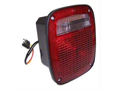 Tail Light; Black Housing; Red/Clear Lens; Passenger Side (76-80 Jeep CJ7; 76-80 CJ5)