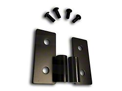 Lower Door Hinge Bracket Set; Black Stainless (76-06 Jeep CJ5, CJ7, Wrangler YJ & TJ)
