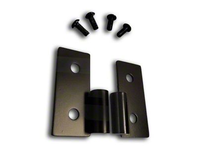 Lower Door Hinge Bracket Set; Black Stainless (76-06 Jeep CJ5, CJ7, Wrangler YJ & TJ)