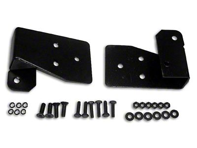 Mirror Relocation Bracket Set; Black (03-06 Jeep Wrangler TJ)