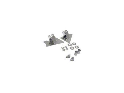 Mirror Relocation Bracket Set; Stainless Steel (97-02 Jeep Wrangler TJ)