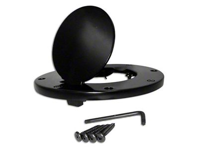 Non-Locking Fuel Door; Black (97-06 Jeep Wrangler TJ)