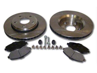 Service Disc Brake Rotor and Pad Kit; Front (07-18 Jeep Wrangler JK)