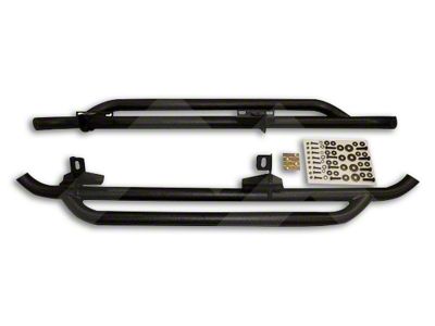 Side Guard Set; Textured Black (07-18 Jeep Wrangler JK 2-Door)