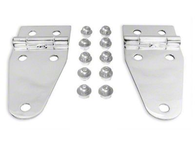 Stainless Steel Hood Hinge Set (76-95 Jeep CJ5, CJ7 & Wrangler YJ)