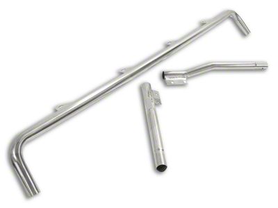 Stainless Steel Light Bar with 4-Light Tabs; No-Drill (76-95 Jeep CJ5, CJ7 & Wrangler YJ)
