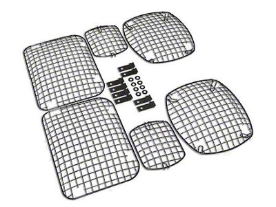 Stone Light Guards; Black (87-95 Jeep Wrangler YJ)