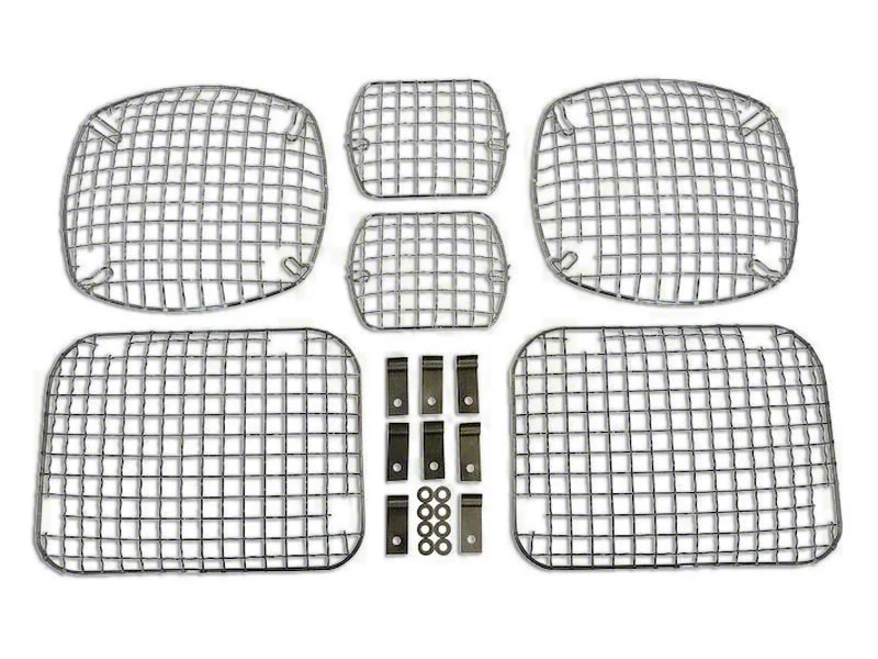 Jeep Wrangler Stone Light Guards; Chrome (8795 Jeep Wrangler YJ)