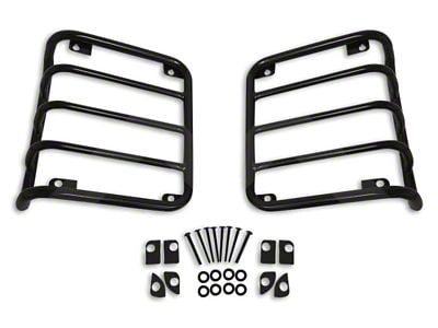 Tail Light Guards; Black (07-18 Jeep Wrangler JK)