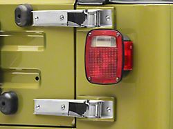 Tailgate Hinge Set; Stainless Steel (97-06 Jeep Wrangler TJ)