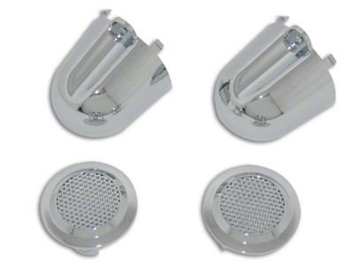 Tweeter Covers; Chrome (07-10 Jeep Wrangler JK)